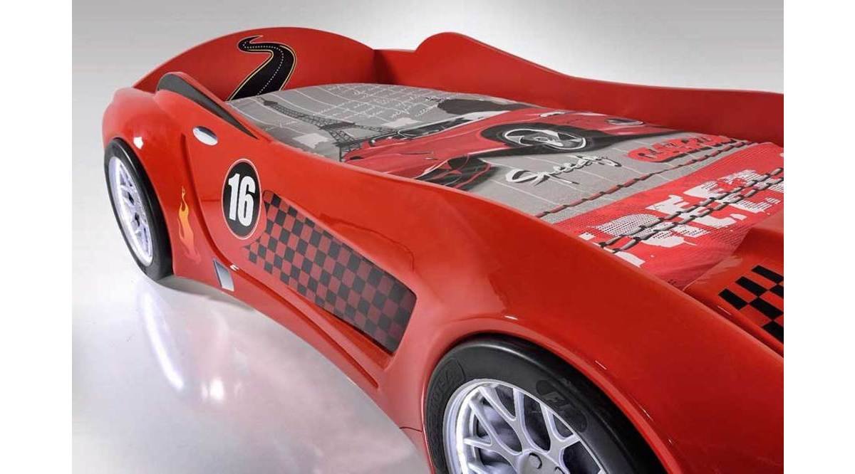 BMW EKOMİNİ ARABALI KARYOLA KIRMIZI Vivense