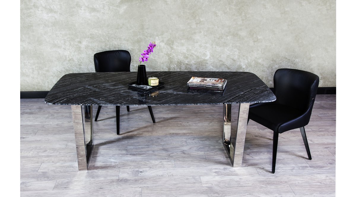 GLORİA MERMER MASA SİYAH Vivense